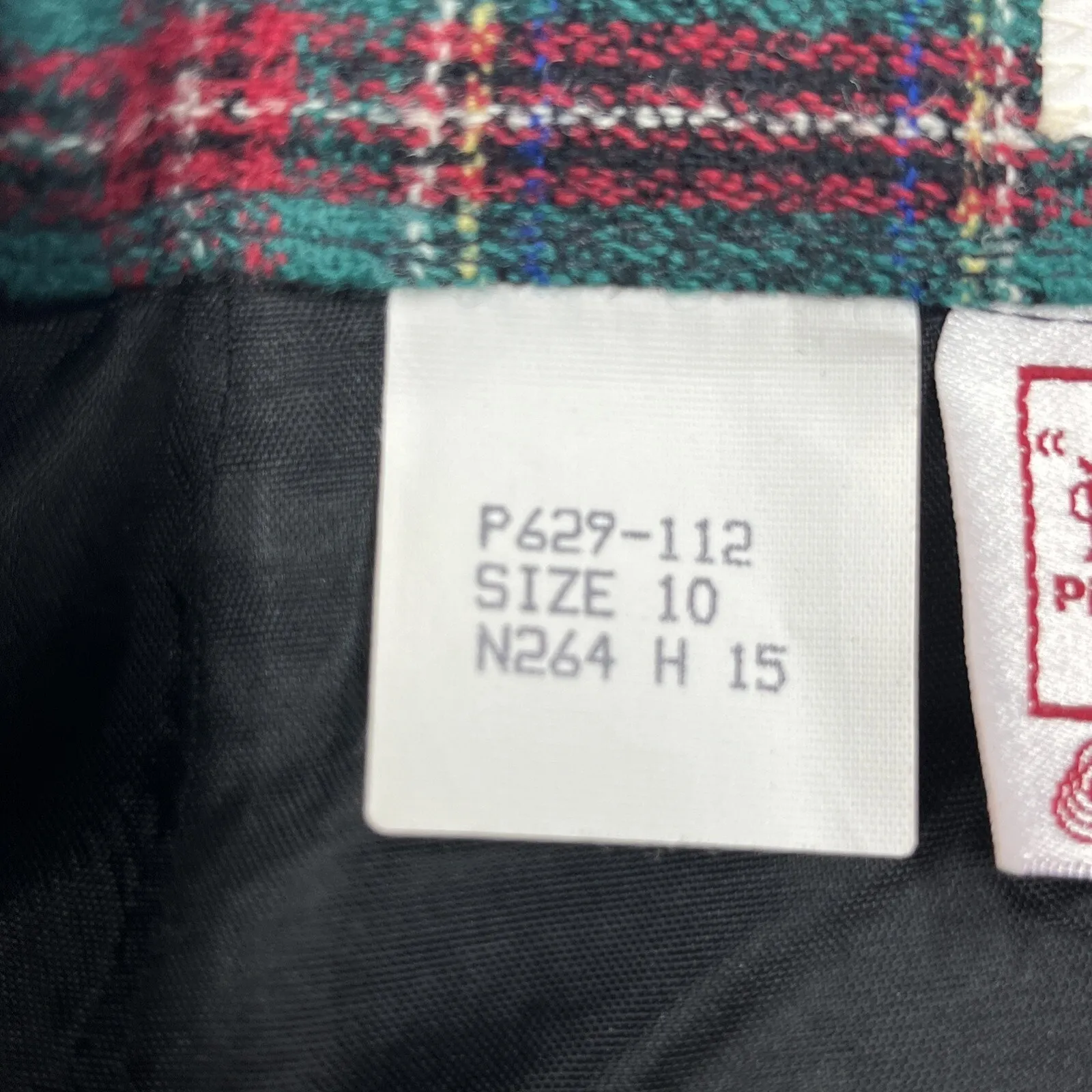 Vintage Pendleton Black Stewart Tartan 100% Wool Skirt Women 10 Petite Academia - Image 5