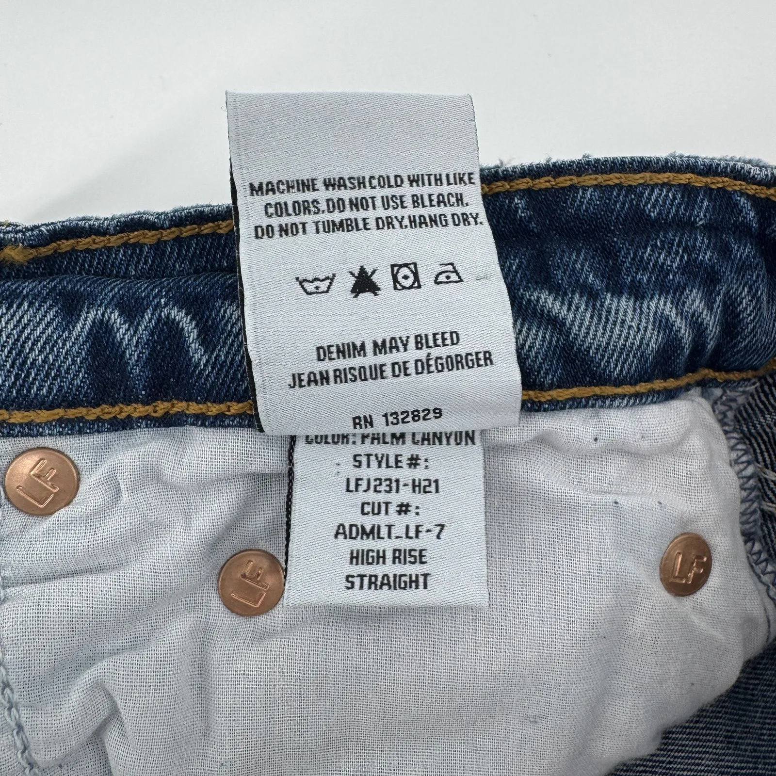 Lovers + Friends Ryan High Rise Straight Jeans Womens 28 NWT Distressed Med Wash - Image 10