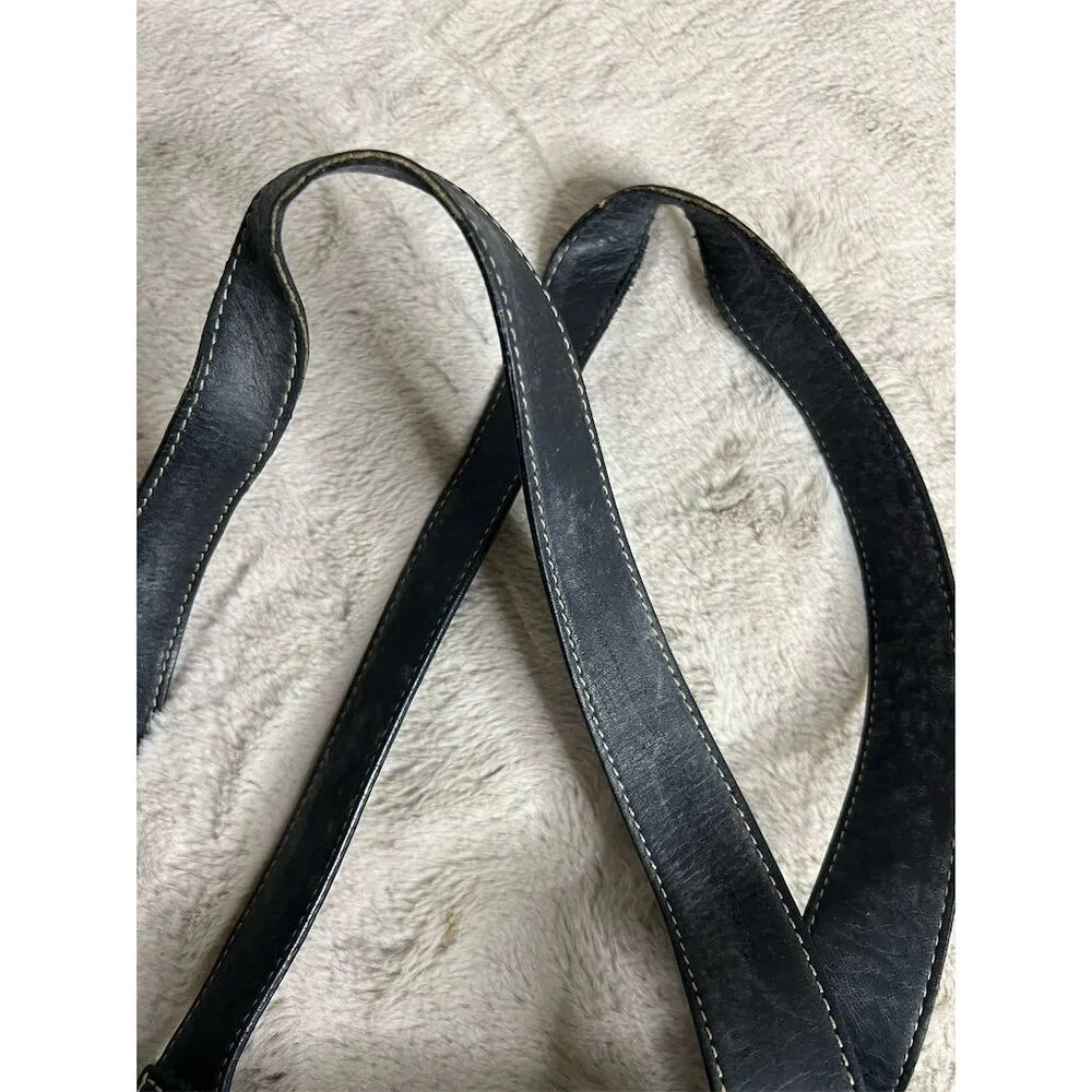 Fossil Women's Black Leather Satchel Handbag with Double Handles - Image 12