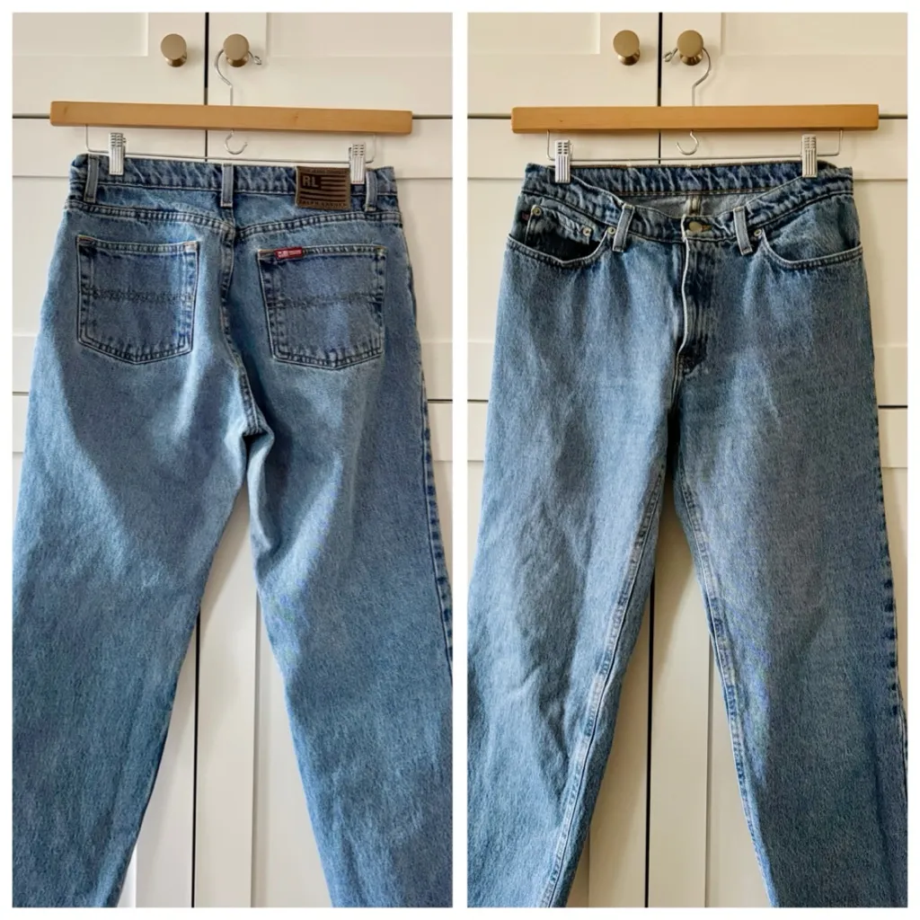 POLO Ralph Lauren Vintage Saturday Jeans, Mom Straight Leg Classic Style sz. 8 - Image 15