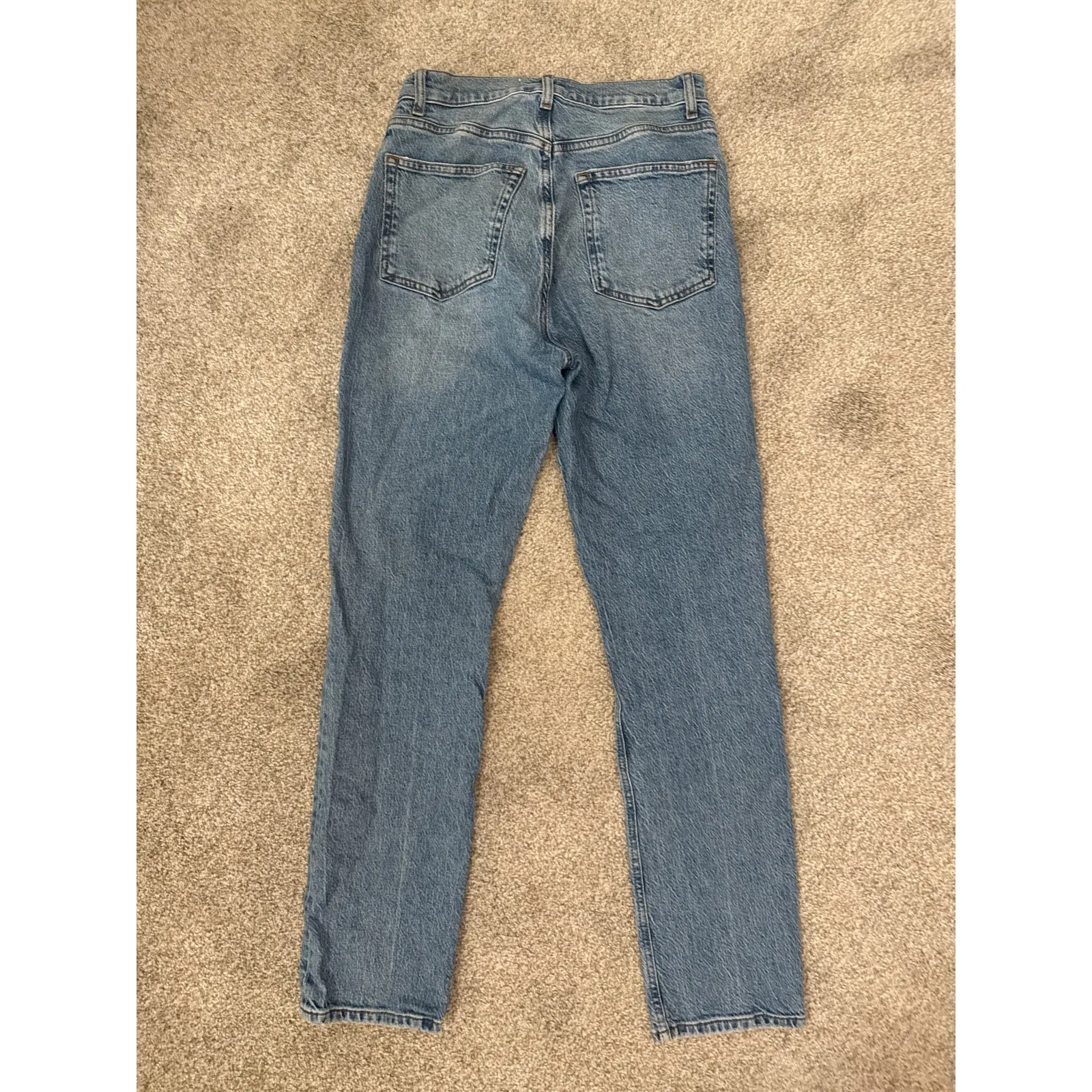 Reformation Women's Liza Ultra High Rise Straight Jeans in Malta, 27 - Image 7