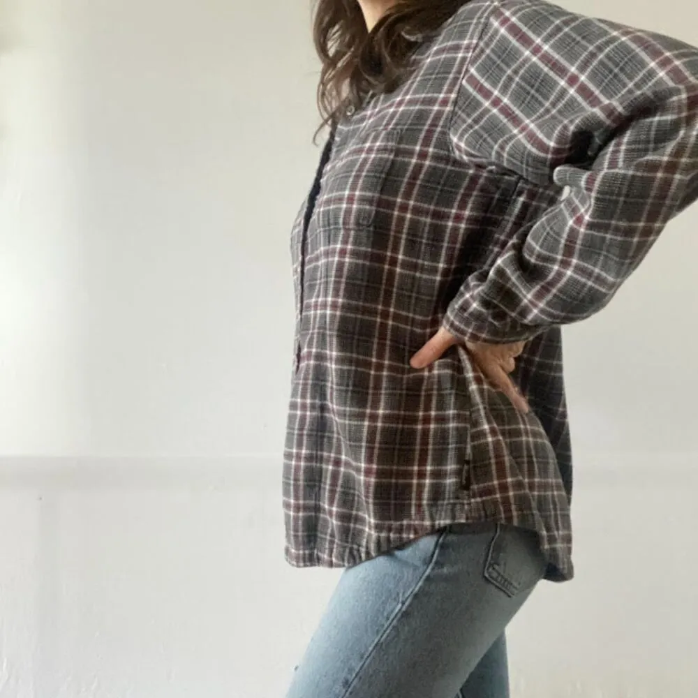 Woolrich Vintage Women's  Button Down Long Sleeve Plaid Flannel Size Large - Image 3