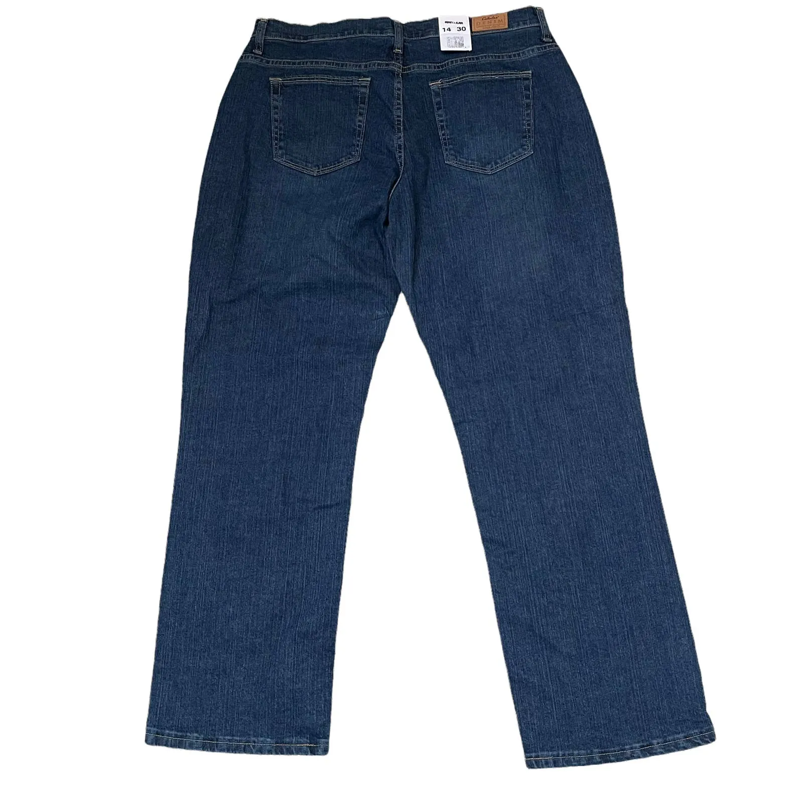 Cabela's Womens Jeans Plus Size 14 Short Blue Denim Stretch 32X30 IRREGULAR - Image 5