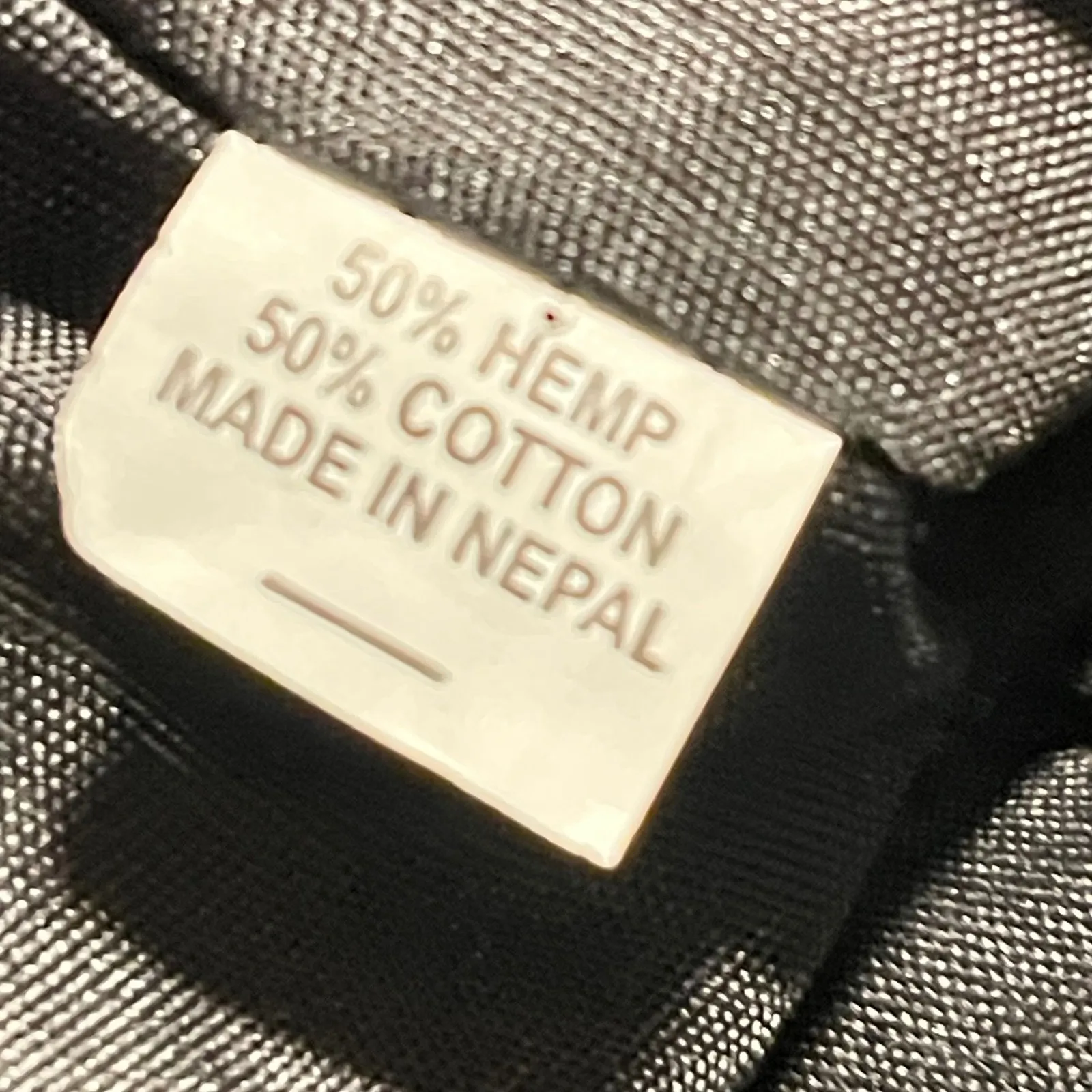 Boho Patchwork Bucket Hat Distressed Wire Fringe Edge Cotton Hemp Hat Handmade Tan - Image 5