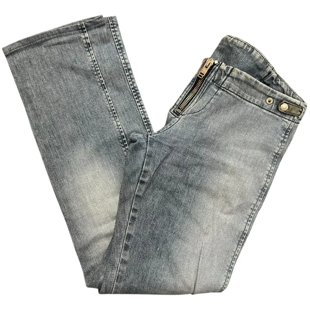 Diesel Denim Vintage RARE Womens Size 29 Blue Wash Exposed Zipper Low Rise Jeans - Image 3