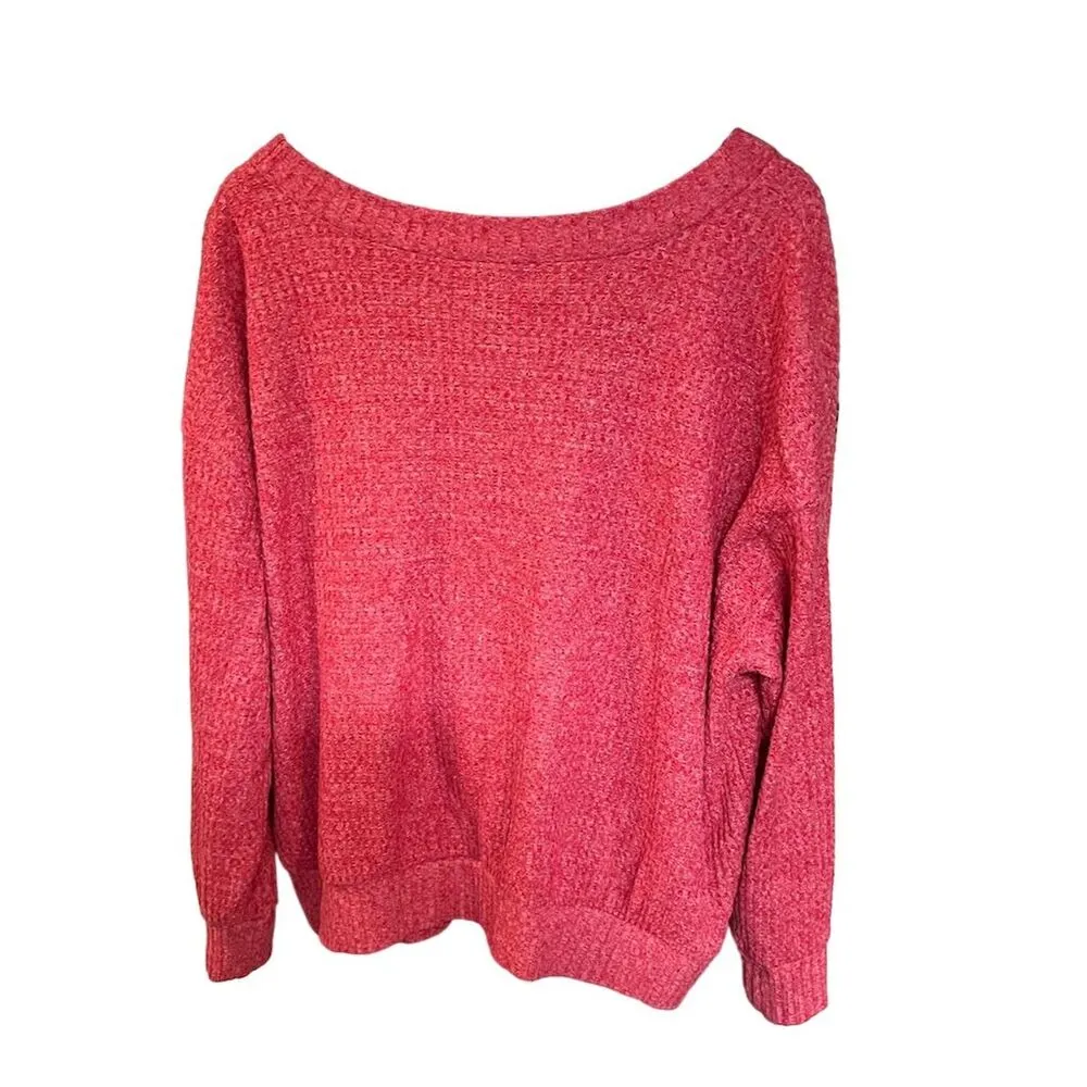 Torrid Women's 2XL Pink V-Neck Pullover Sweater Long Sleeve Plus Size - Image 2