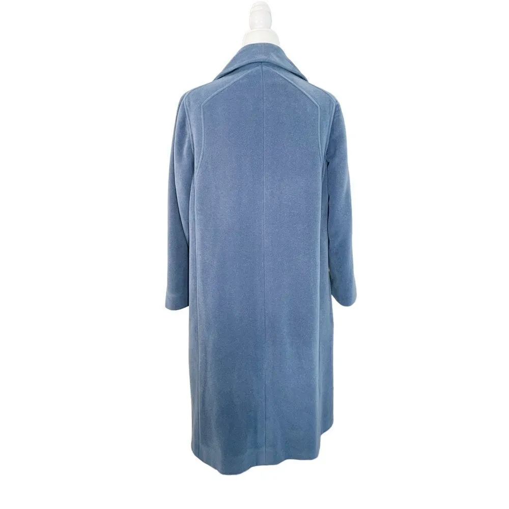 Vintage Lorendale by Bromleigh Long Blue Overcoat ILGWU Blue Size L - Image 4