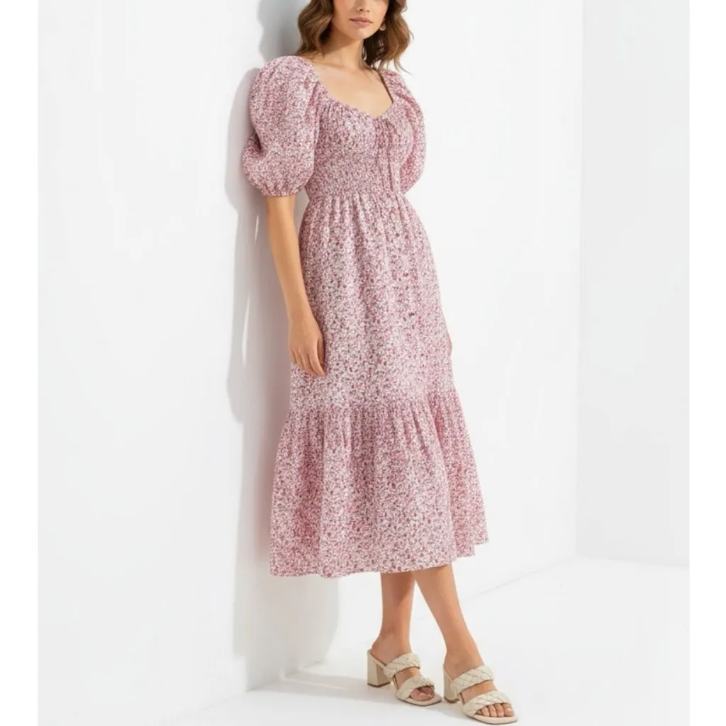 PINK CITY PRINTS Sweetheart Rah Rah Dress, Scarlet Forest, XS - Image 4