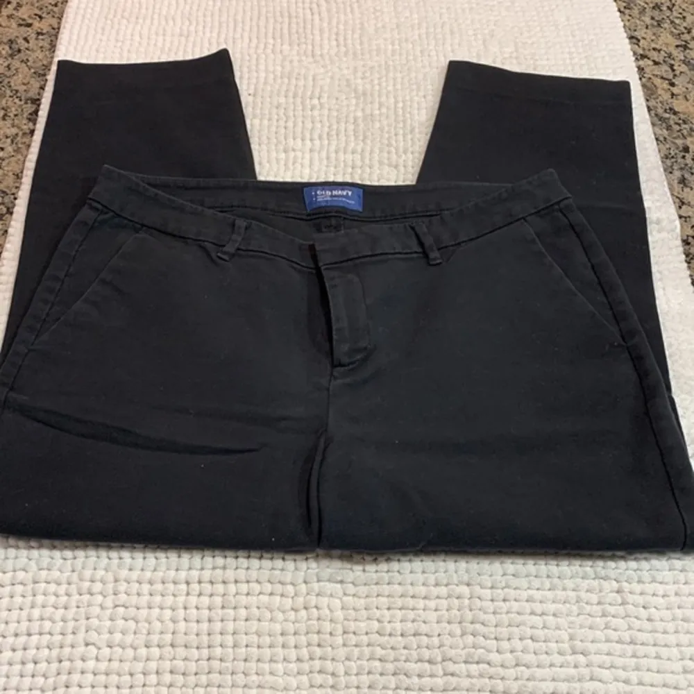 Women's Old Navy Harper Black Twill Ankle Cropped Pants Size 12 GUC #7958 - Image 2