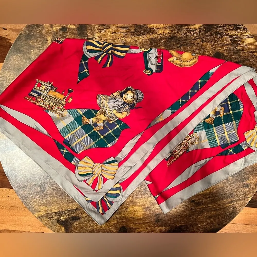 VINTAGE: Art of the Scarf exclusively for Tie Rack | womens Victorian scarf. - Image 10