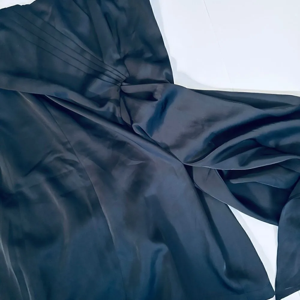 Lulus Romantic Allure Black Satin Asymmetrical Mini Dress - Image 13