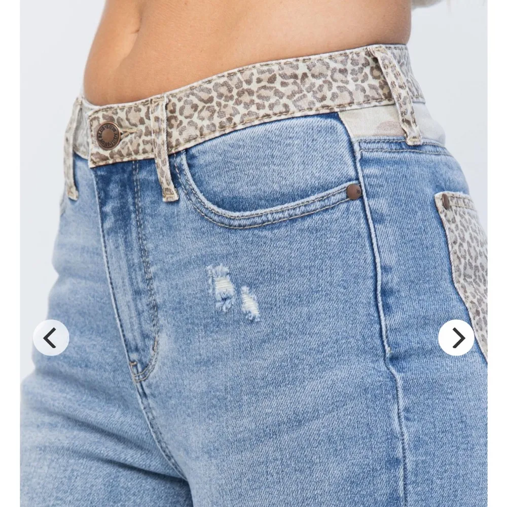 Judy Blue High Waist Cheetah Camo Slim Fit Jeans - Image 12