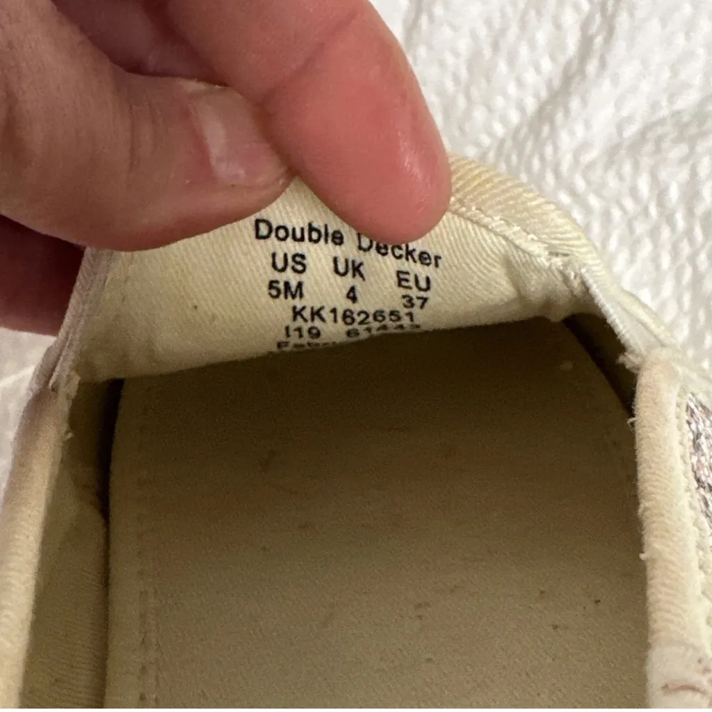 Keds x Kate Spade Glitter Slip On Sneakers - Champagne Sz 7 - Image 4