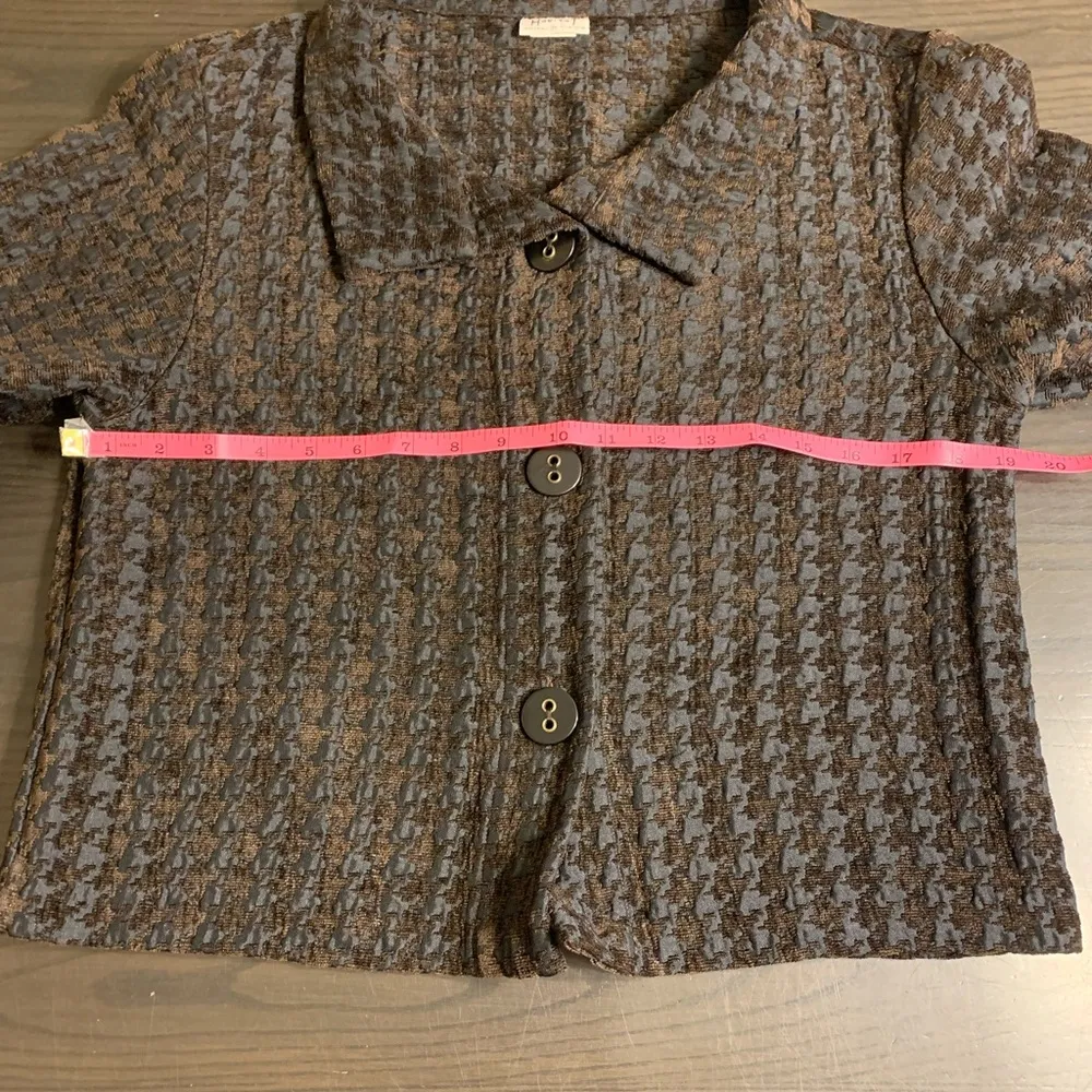 Habitat Jacket‎ Womens Small Textured Artsy Buttons Collar Lagenlook Made in USA - Image 7