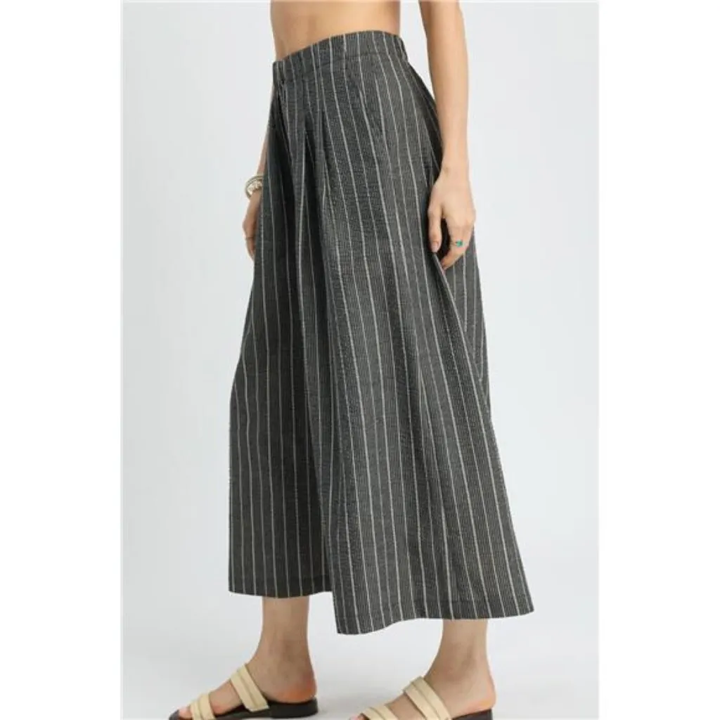 Umgee Pinstripe Crop Palazzo‎ Pants - Image 2