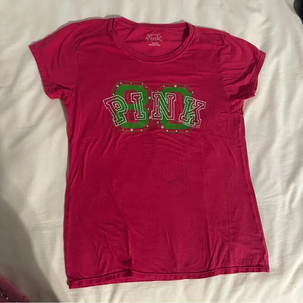 Pink Victoria's Secret Y2K vintage shirt - Image 2