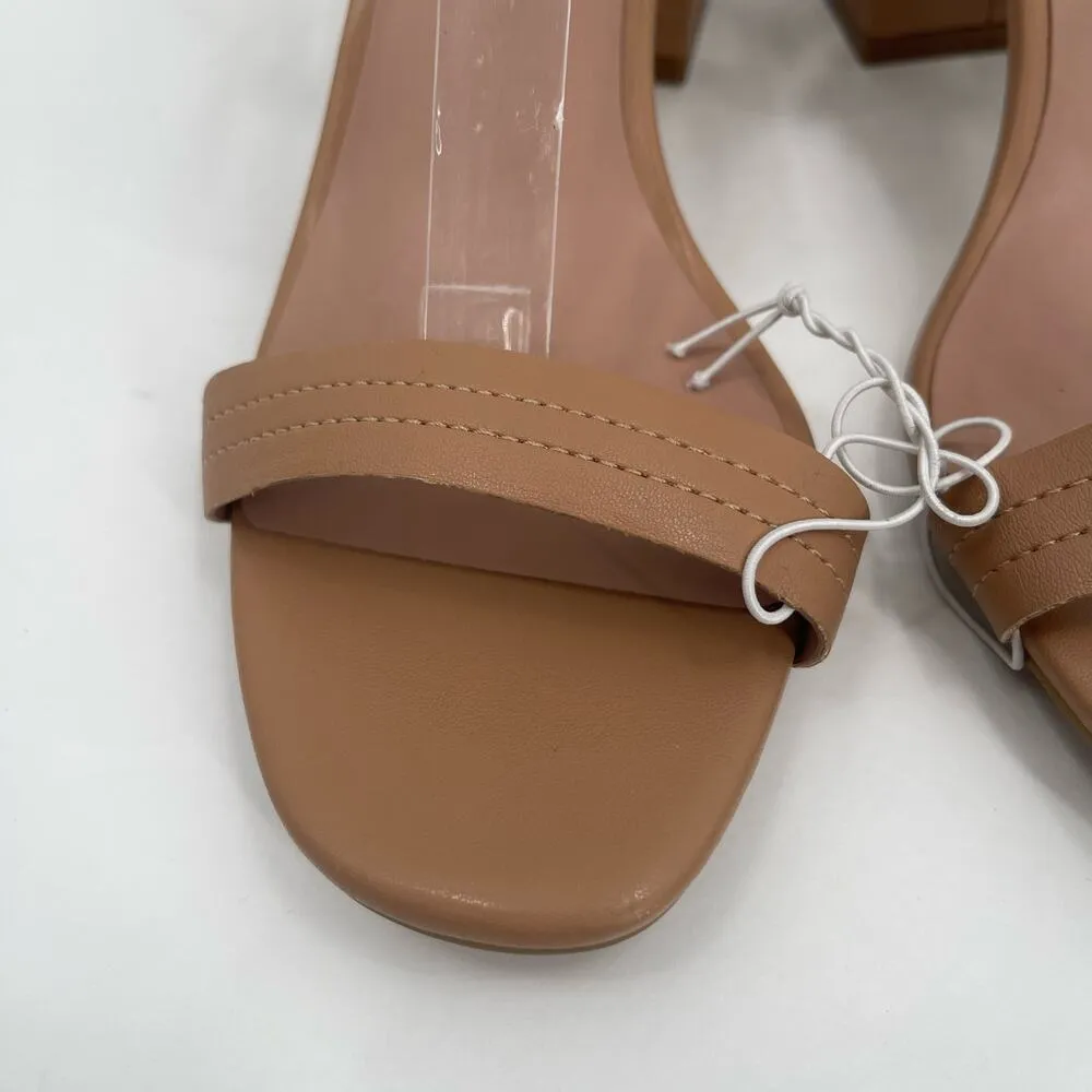 LINEA PAOLO Heels Size 8.5 Emmie Tan Strappy Ankle Block Heel Heeled Sandal - Image 10