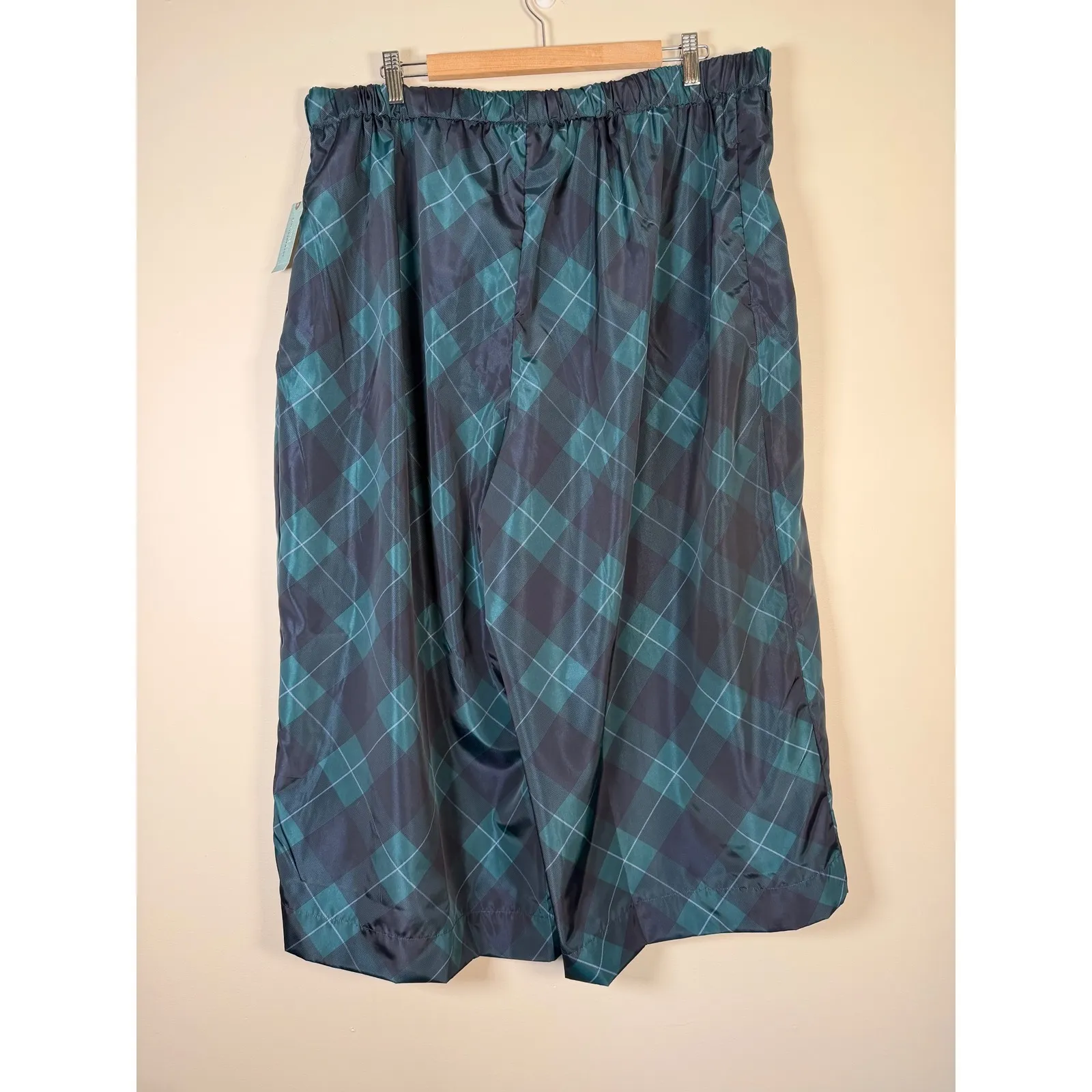 Maeve Taffeta Plus Size 2X Plaid Wide Leg Pants Cropped Trousers New With Tags - Image 4