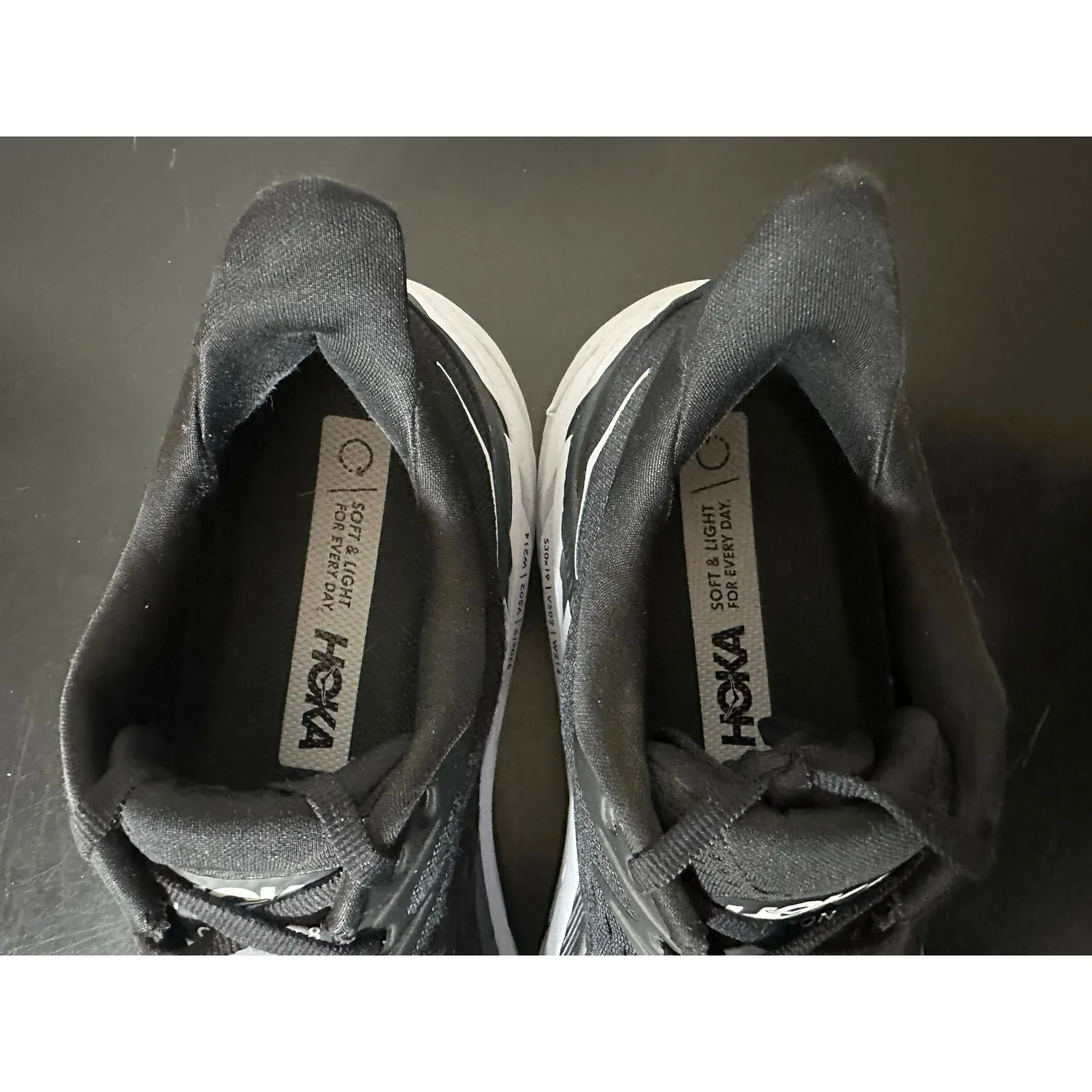 Hoka Clifton 8 Running Shoe Women 8 Walking Comfort Daily Streetwear Neutral Black - Image 5