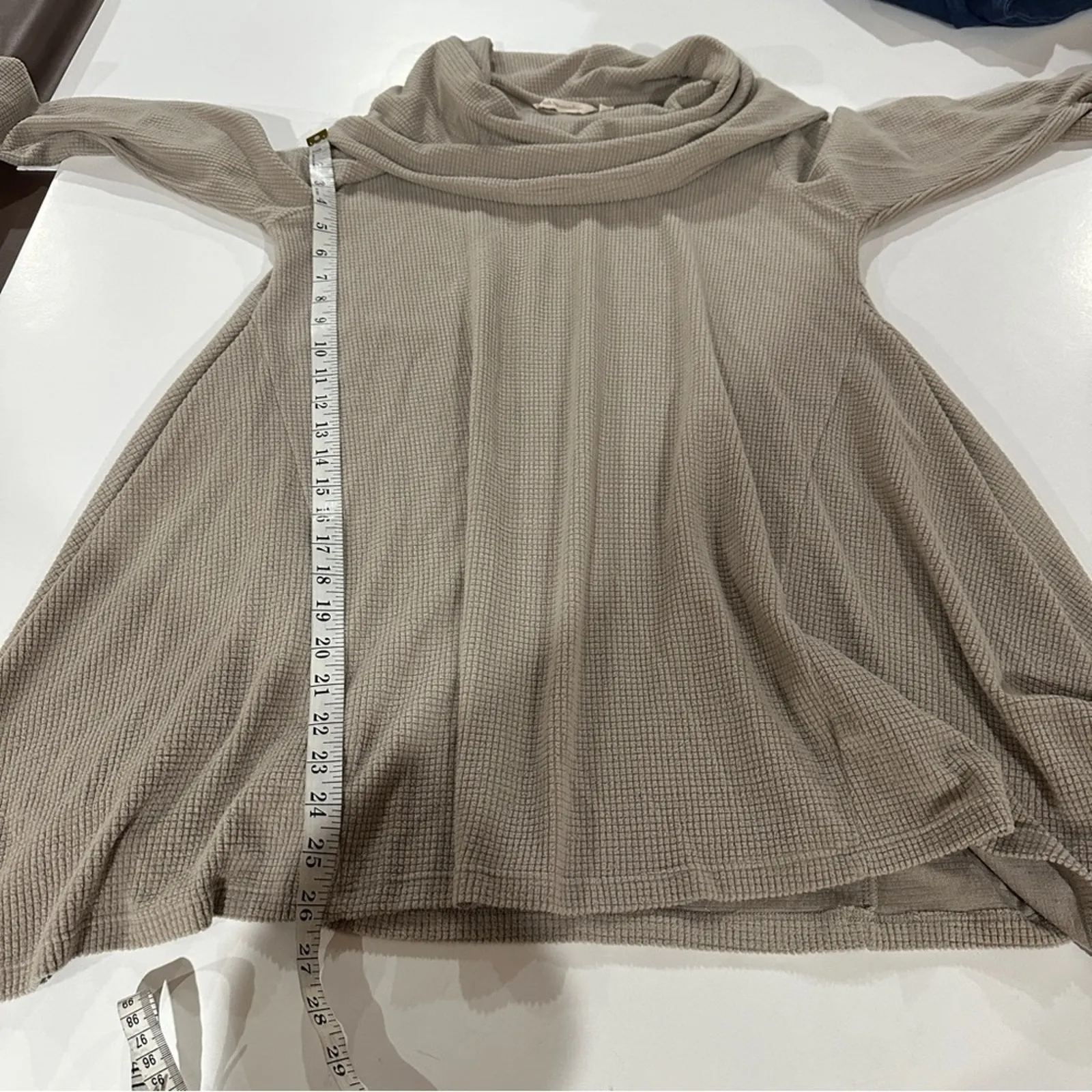 Soft Surroundings Darcey Tan 3/4 Sleeve Cowl Neck Tunic Sweater Size S - Image 8