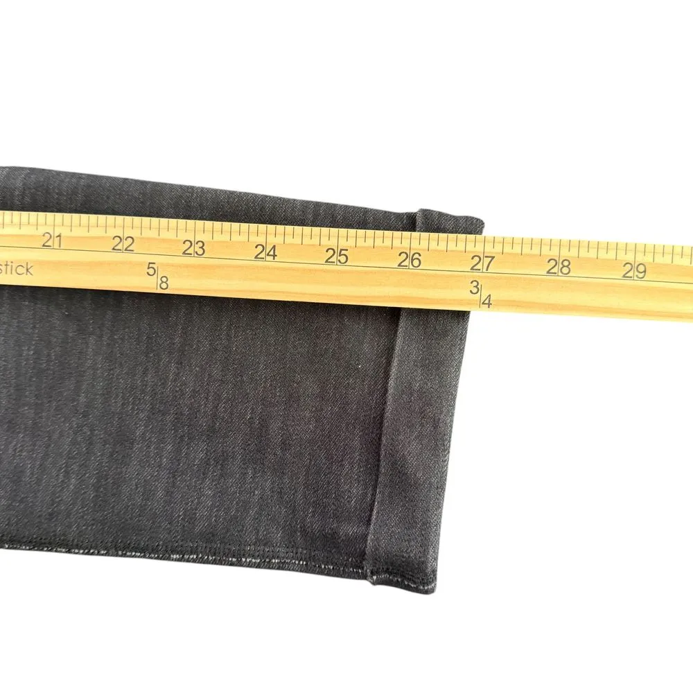 Lululemon Aphrodite Crop Black‎ Slub Denim Black Leggings Size 6 Yoga W6825S - Image 11