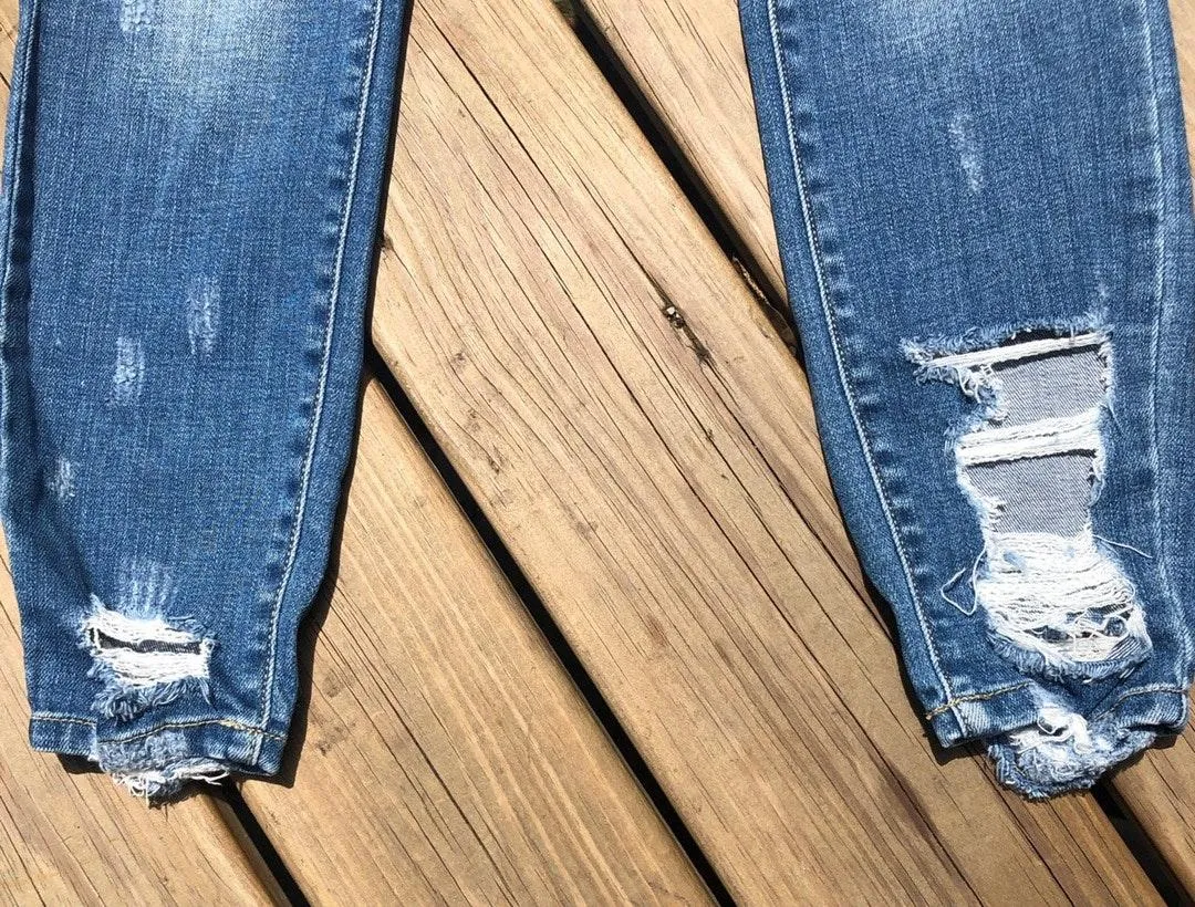 Cello Brand Distressed Cropped Skinny Jeans - Image 3