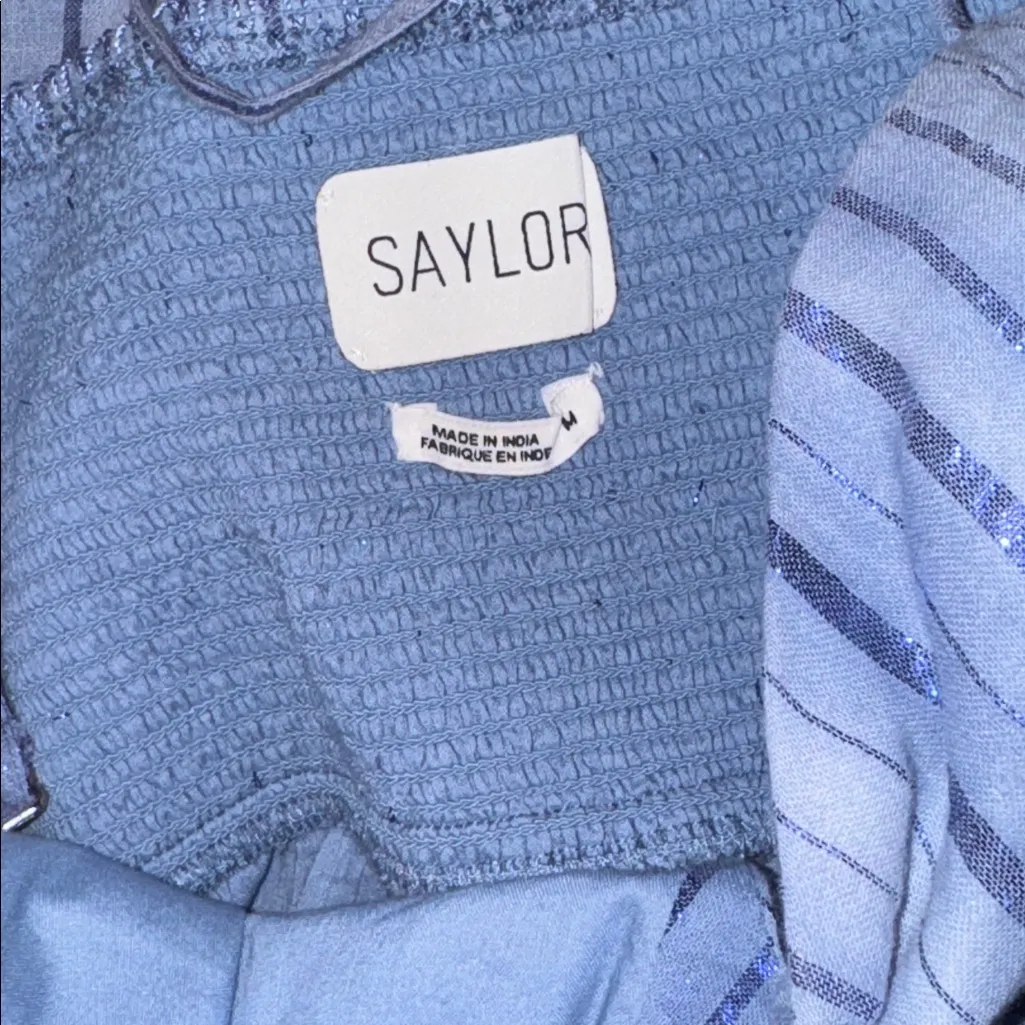 NEW Saylor Anthropologie Jameela Tiered Midi Dress Striped Printed SZ M - Image 6