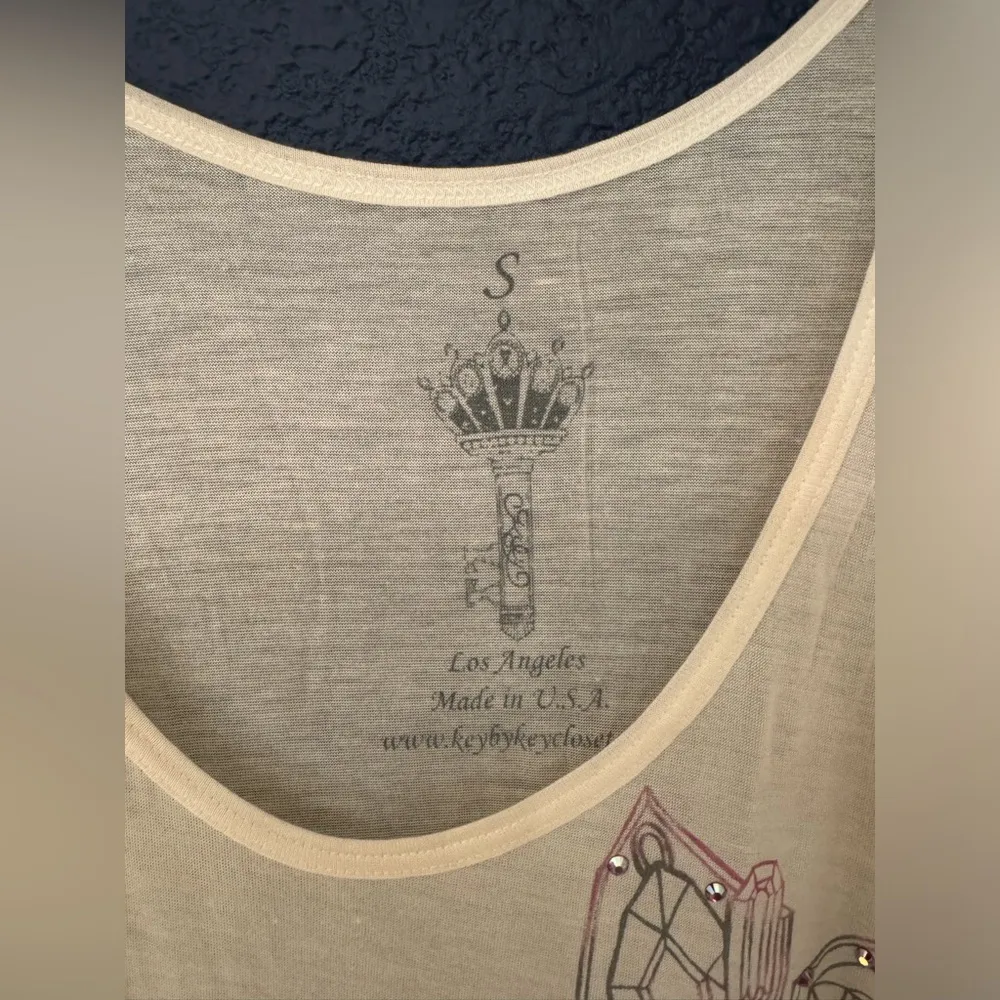 Key Closet Koala Bears Women’s Off White Crystal Studded Tank Top Size Small - Image 6