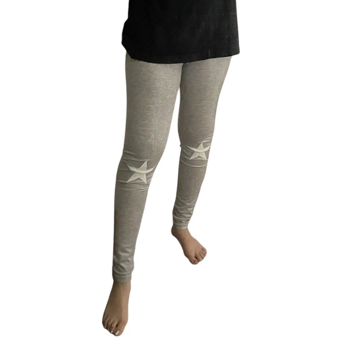New  Metallic Star Patch Legging Iridescent Heather Grey - Image 16