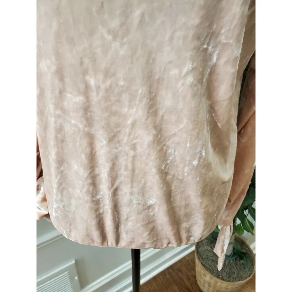 Gypsies & Moondust Women's Pink Long Sleeve Pullover Crew Neck Blouse Size Small - Image 3