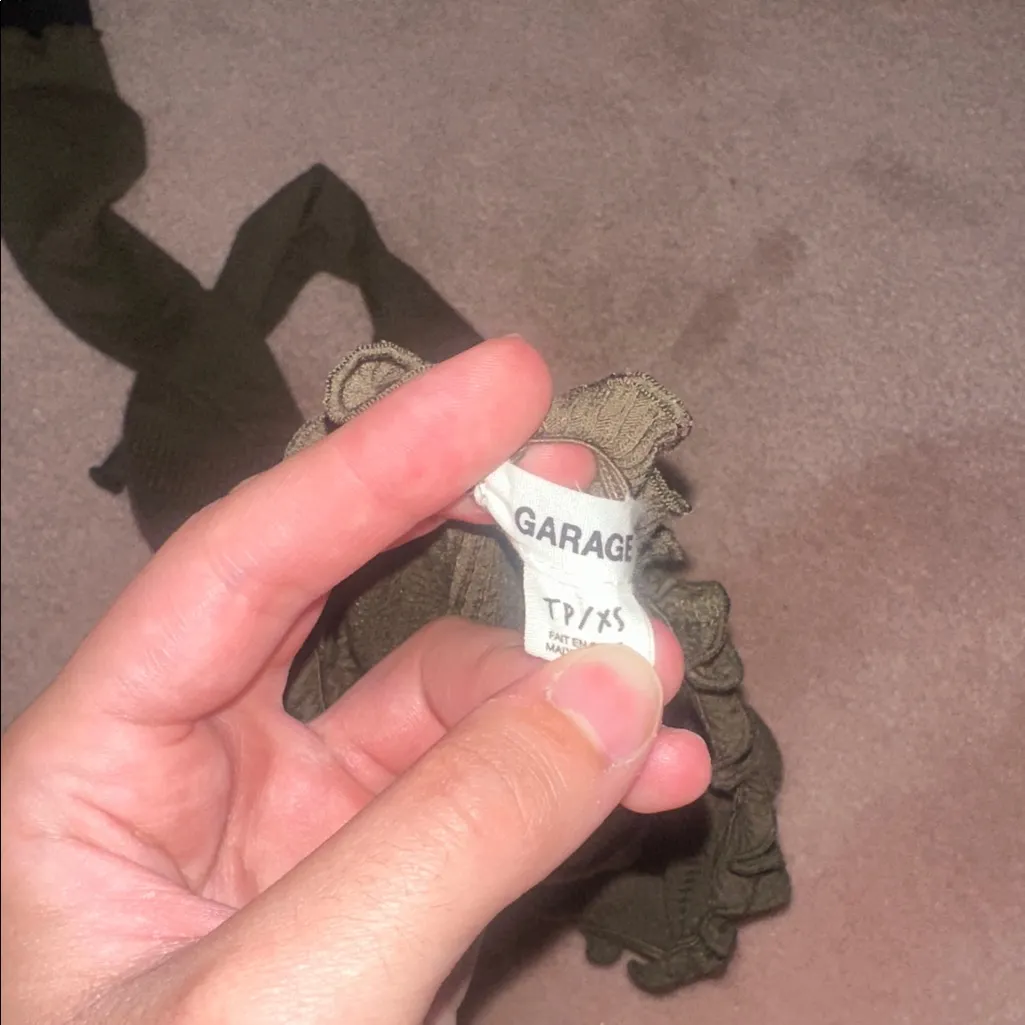 Garage Cropped Scalloped Off The Shoulder Longsleeve Top - Image 4