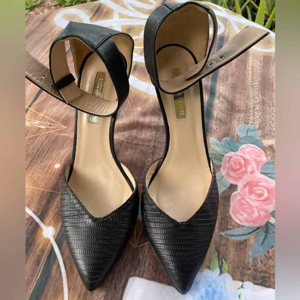 Rebecca Taylor Black Textured Heels - Image 2