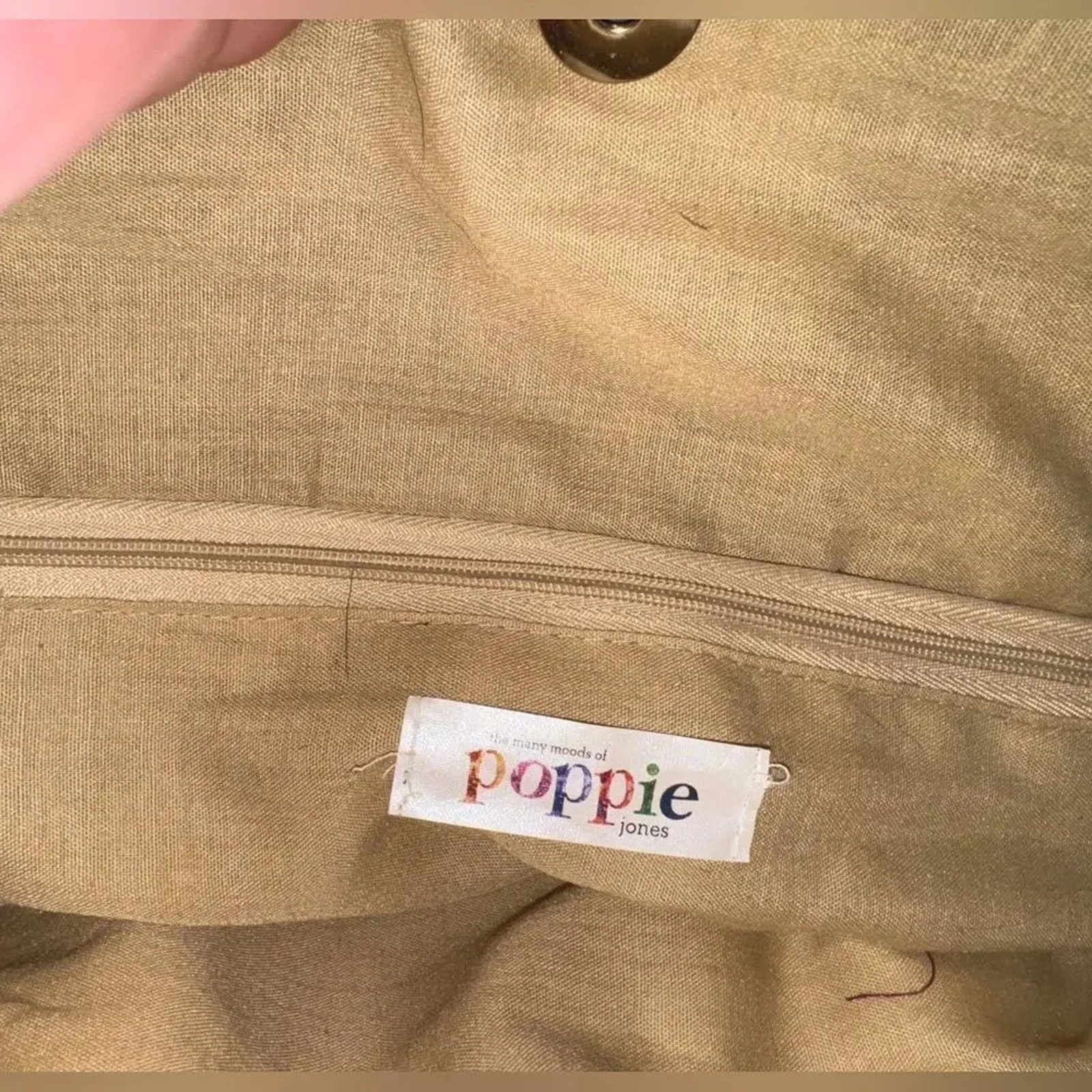 MANY MOODS OF POPPIE JONES Large Straw & Fabric Shoulder Bag Purse New w/o Tag Green - Image 7