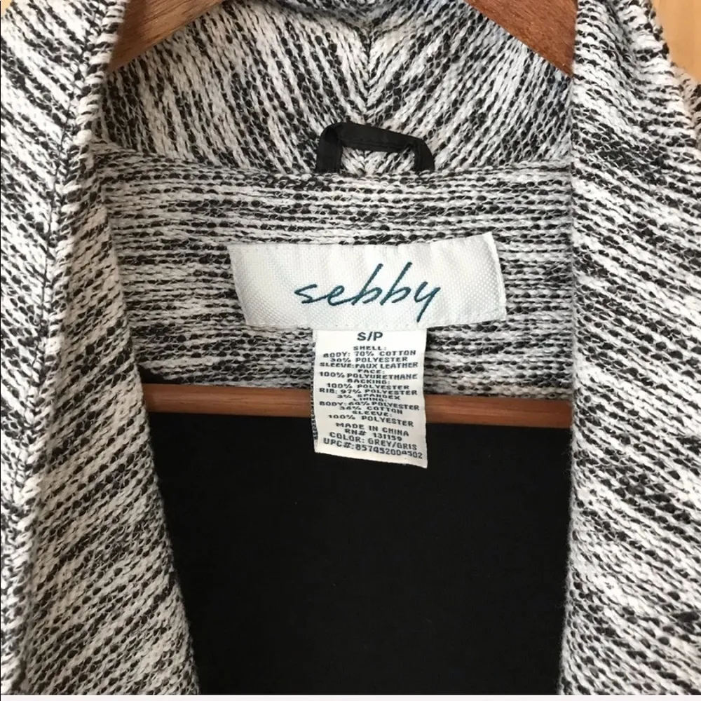 Sebby draped multi media space-dye tweed Moto jacket size small - Image 7