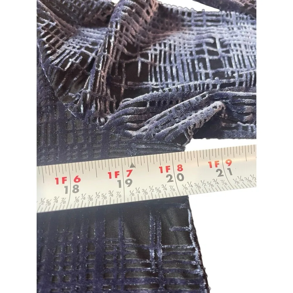 Simply Vera Wang Purple Black Velvet Burnout Long Sleeve V - Image 11