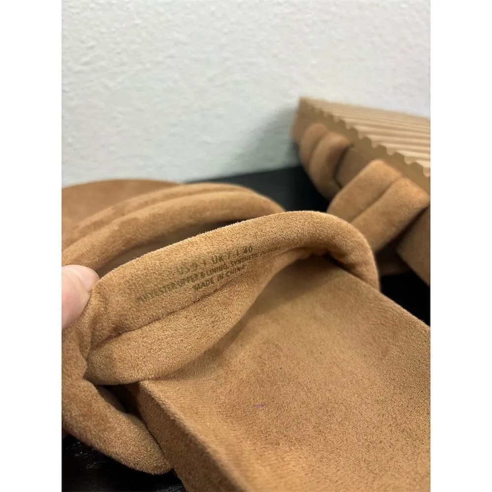 Varley Women's Giles 2.0 Quilted Slides‎ 9 Brown Double Padded Straps Sandals - Image 9