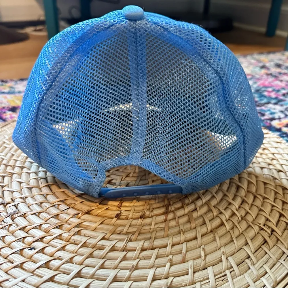 Vintage 1994 Hawaii Snap Back Mesh Trucker Hat Blue - Image 5