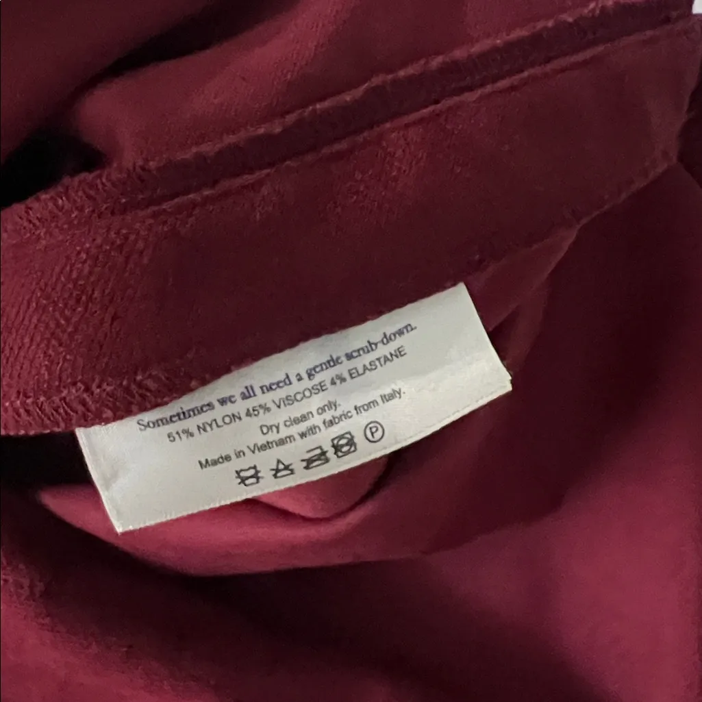 M.M. Lafleur Sadie 2.0 Maroon Red Classy Twist Shoulder Blouse Top XS - Image 9