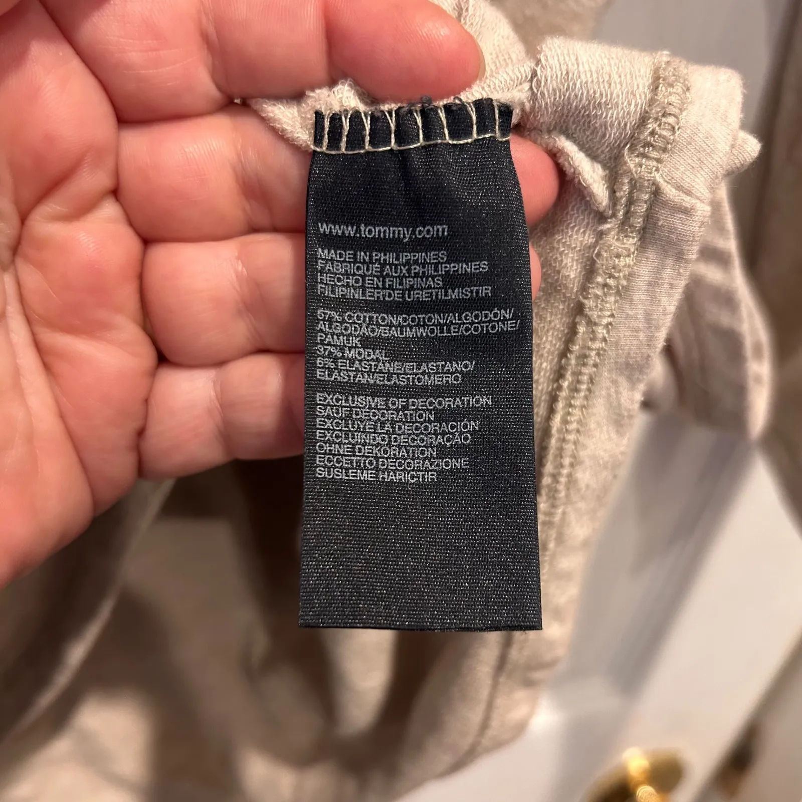 Tommy Hilfiger Womens‎ Beige Cowl Neck Long Sleeve Sweater Top Size XL - Image 7