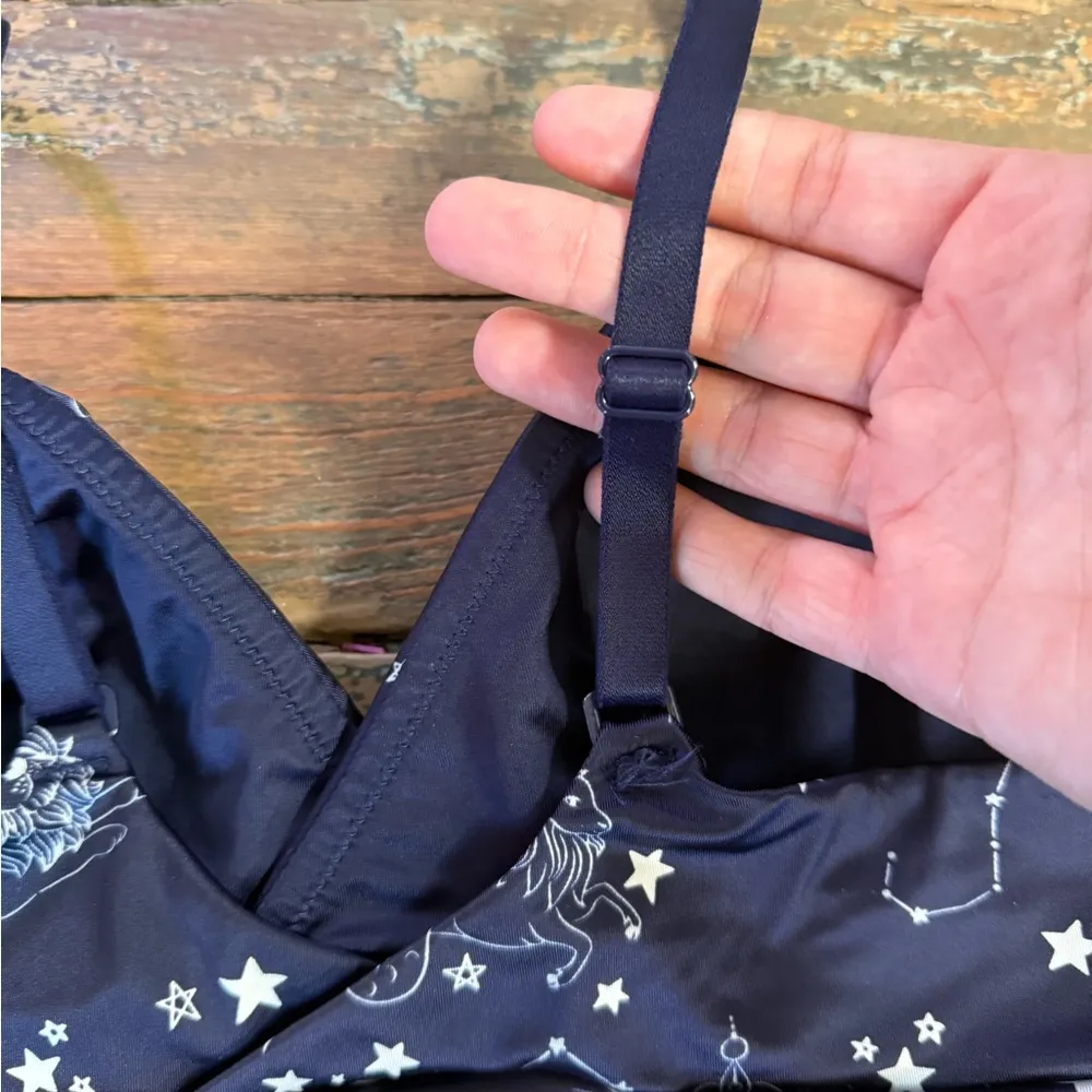 Adore Me Kali Celesital Moon & Stars Low Impact Sports Bra ~ Size Medium 💚🍄 - Image 4