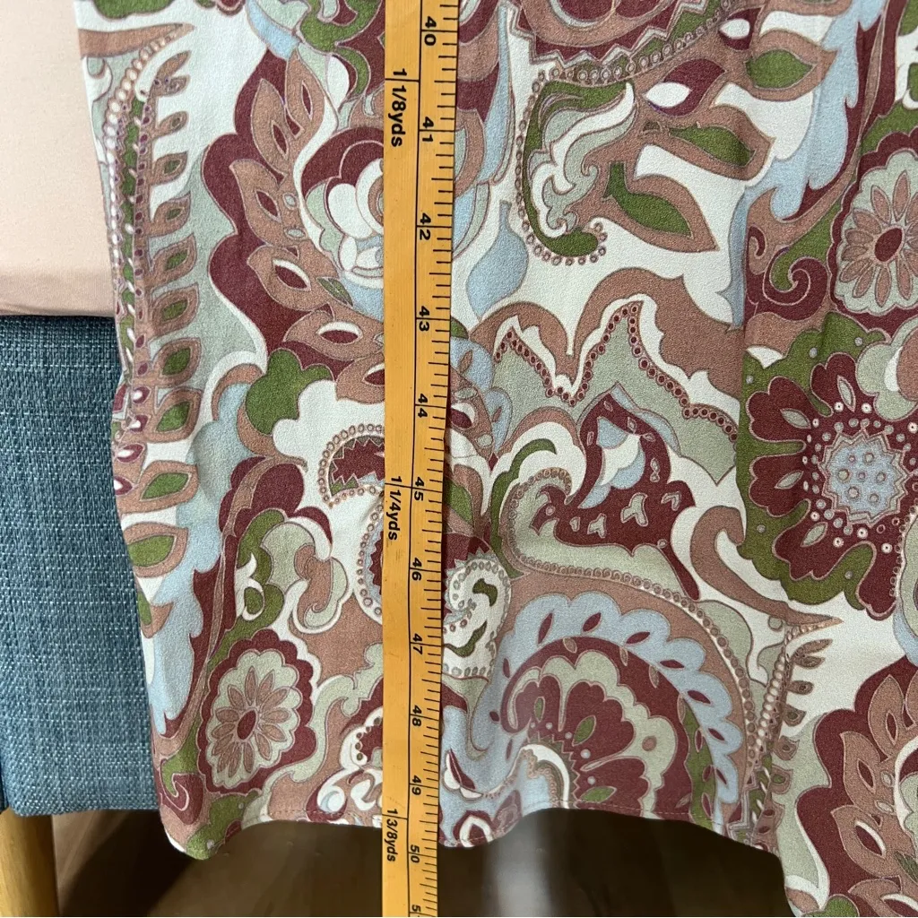 Aritzia Wilfred Chianti Jumpsuit Smocked Wide Leg Multicolor Paisley Print Crepe - Image 16