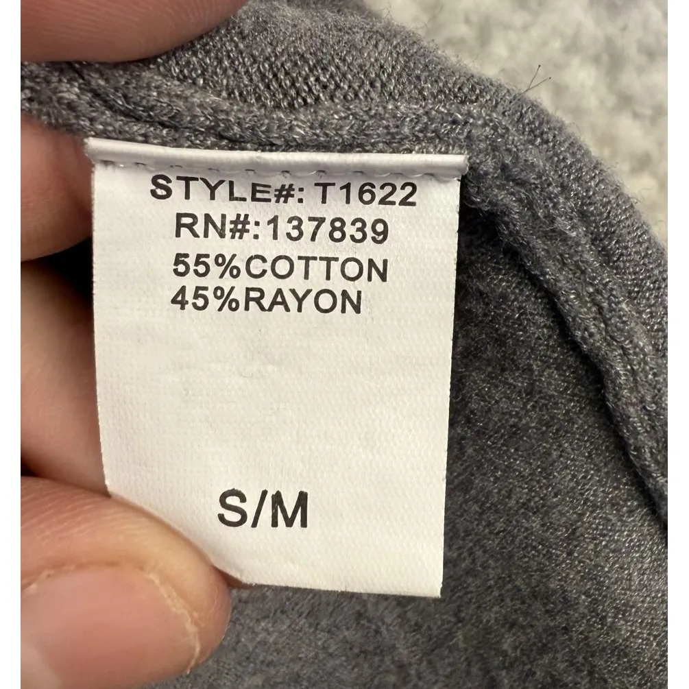 Dreamers Cardigan Sweater Womens Small Medium Gray Open Front Lightweight Knit - Image 4