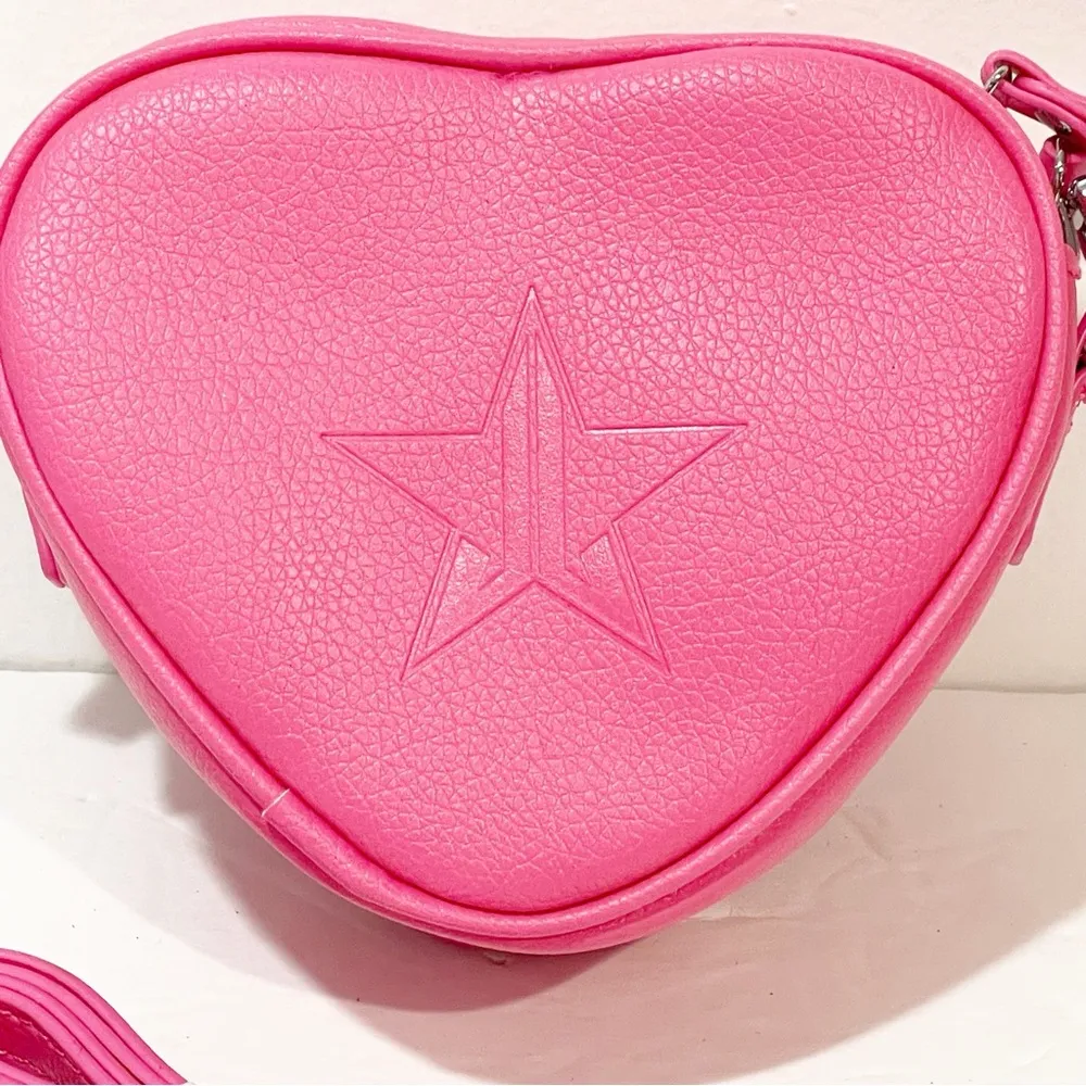 JEFFREE STAR Exclusive Pink Heart Logo Crossbody Purse Bag NEW - Image 2
