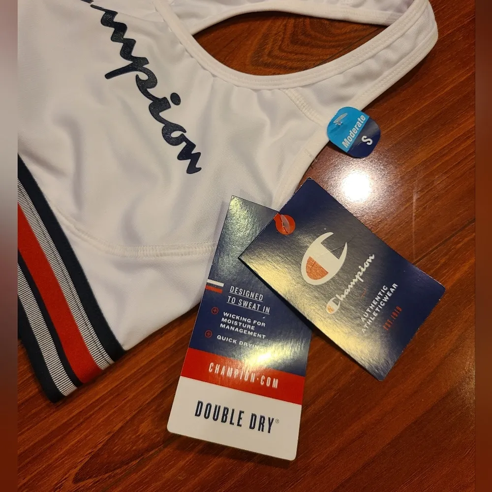 Champion White Sports Bra Size Small - Image 3