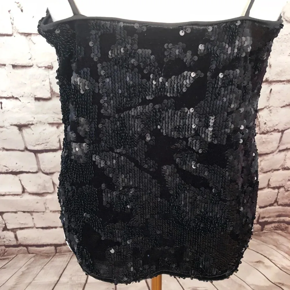 LPA The Label‎ Top 17 Black Sequin Tank Top - Image 7