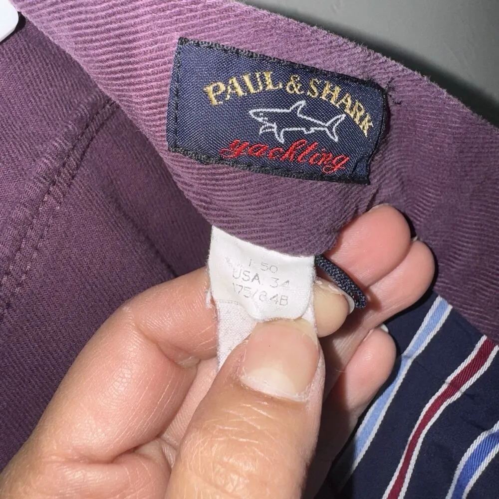 Paul & Shark Yachting Straight Leg Pants Woman’s USA 34 Purple - Image 5