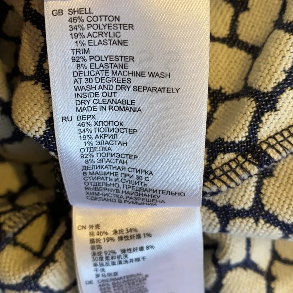 Reiss Alberto navy jacquard body con sleeveless dress sz 8 - Image 9