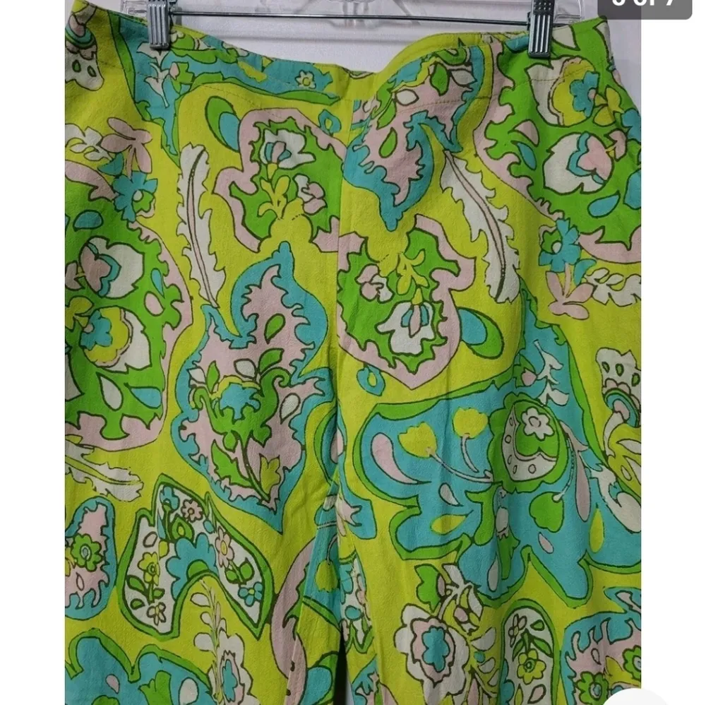 Free People Down And Out Printed Flare Pants Size 14 - Image 5