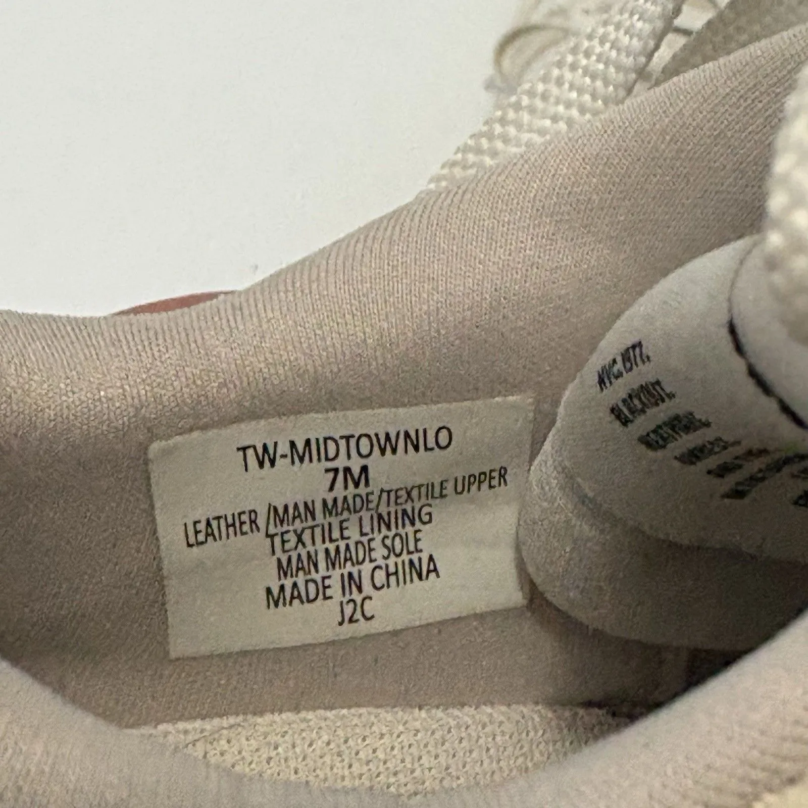 Le TIGRE Womens Midtown White Tan Rose Gold Fashion Sneaker Size 7 Athleisure - Image 8