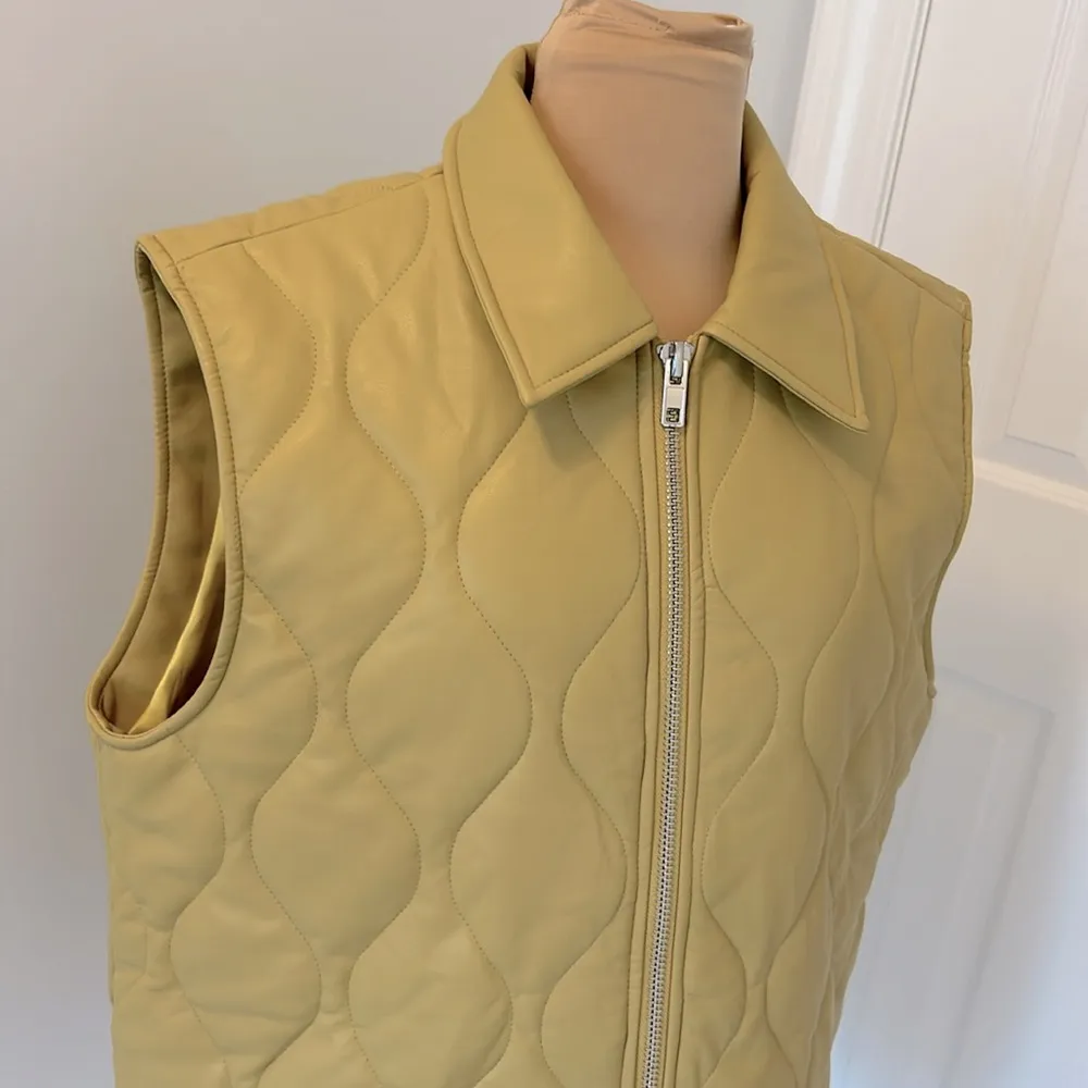 Urban Outfitters Annie Quilted Faux Leather Vest - Image 6